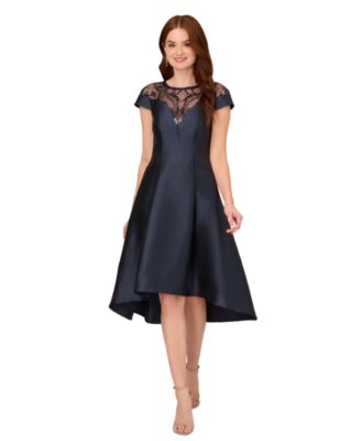 Adrianna Papell - Women's Mikado High-Low Party Dress