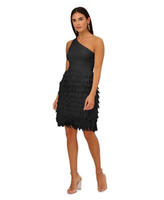 Adrianna by Adrianna Papell - Women's Chiffon Feather Cocktail Dress