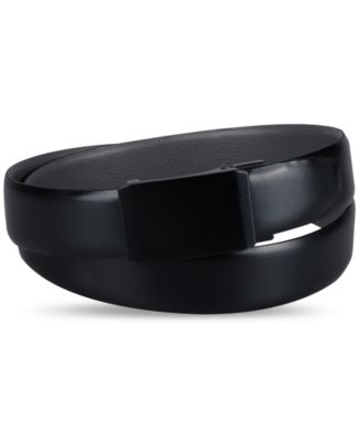 Exact Fit - Men's Faux-Leather Stretch Compression Lock Belt