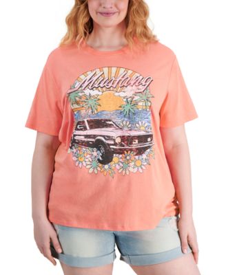 Love Tribe - Plus Size Short-Sleeve Mustang Graphic T-Shirt