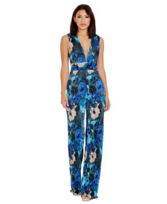 Dress the Population - Women's Hunter Floral-Print Jumpsuit