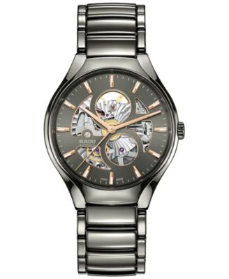Rado - Unisex Swiss Automatic True Gray Plasma Titanium Bracelet Watch 40mm