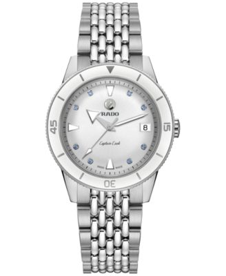 Rado - Women's Swiss Automatic Captain Cook Stainless Steel Bracelet Watch 37mm Gift Set