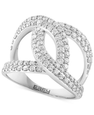 EFFY Collection - Diamond Interlink Ring (1-3/8 ct. t.w.) in 14k White Gold