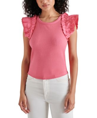 Steve Madden - Women's Adela Ruffle-Trim Top