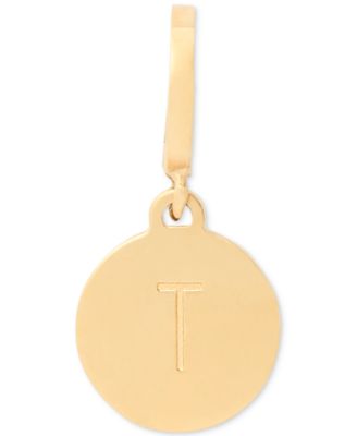 kate spade new york - Gold-Tone Initial Polished Disc Charm Pendant