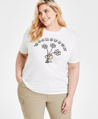 Love Tribe - Trendy Plus Size Woodstock Graphic Print T-Shirt
