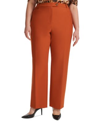 Calvin Klein - Plus Size High Rise Straight Leg Pants