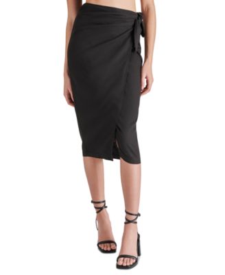 Steve Madden - Women's Isadora Side-Tie Midi Skirt