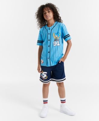 Sonic - Big Boys Logo Baseball Shirt & Shorts Set