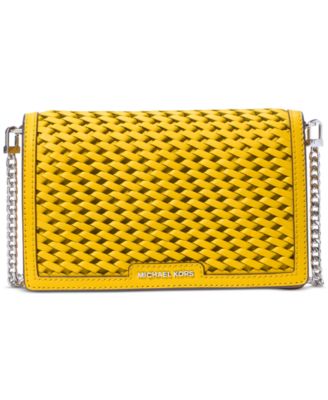 Michael Kors - Jet Set Medium Woven Leather Crossbody Bag