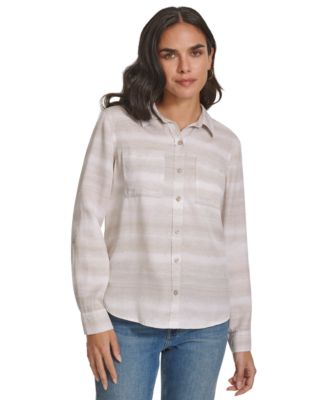 Calvin Klein Jeans - Petite Classic Button-Front Shirt