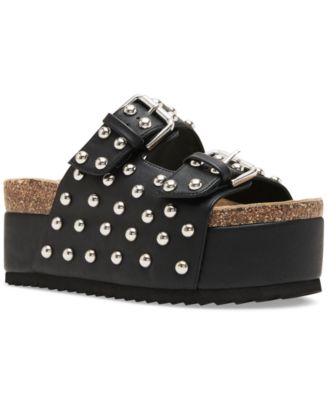 Steve Madden - Women's Kali-S Studded Platform Footbed Sandals