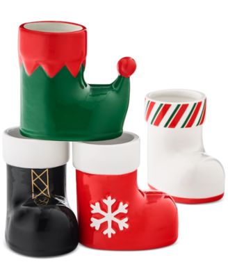 Holiday Lane - 4-Pc. Boot-Shaped Shot Glasses Set
