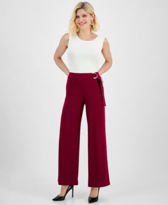 I.N.C. International Concepts - Petite Pull-On Flare-Leg Pants