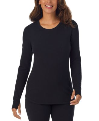 Cuddl Duds - Women's Cottonwear Long-Sleeve Thumbhole Top
