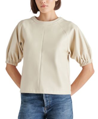 Steve Madden - Women's Reilly Faux-Leather Top