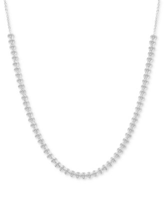 Macy's - Diamond Bezel Tennis Necklace (2 ct. t.w.) in 14k Gold, 18" + 2" extender