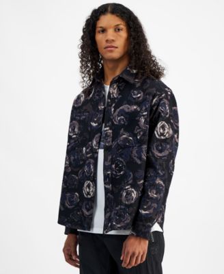 Hugo Boss - Men's Erato Oversized Fit Printed Button Front Jacket