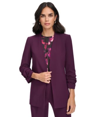 Calvin Klein - Women's Collarless Open-Front Blazer