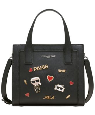 KARL LAGERFELD PARIS - Nouveau K-Pin Small Leather Tote