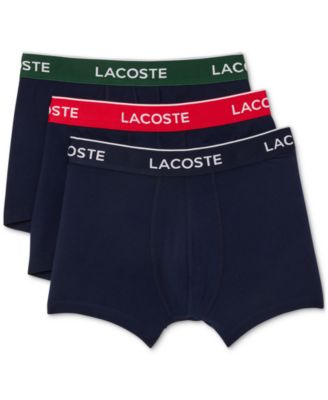 Lacoste - Men's 3pk. Regular-Fit Logo Waistband Trunks