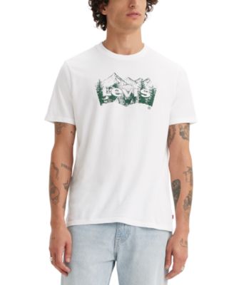 Levi's - Men's Short Sleeve Crewneck Mountain Graphic Logo T-Shirt