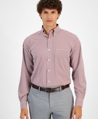 Club Room - Men's Gingham Button-Down Shirt