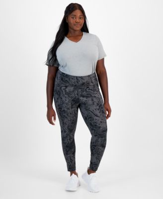 ID Ideology - Plus Size Water Bubbles 7/8 Leggings, Created for Macy's