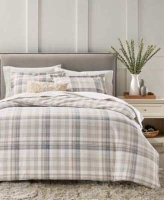 Charter Club - Fireside Plaid Flannel Comforter, King