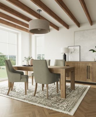 Furniture - 5pc Dining Set (Davie Rectangular Table + 4 Nelin Chairs)