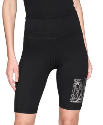 KARL LAGERFELD PARIS - Women's Studded Eiffel Tower Graphic Bike Shorts