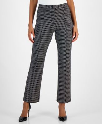 T Tahari - Women's Printed Straight-Leg Pants