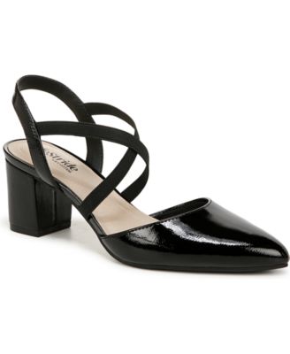 LifeStride - Women's April Block Heel Ankle Strap Slingback Pumps