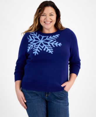 Style & Co - Plus Size Whimsy Graphic Crewneck Sweater