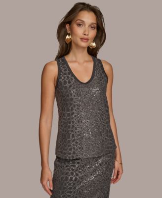 Donna Karan New York - Women's Sequin Embellished Tank Top