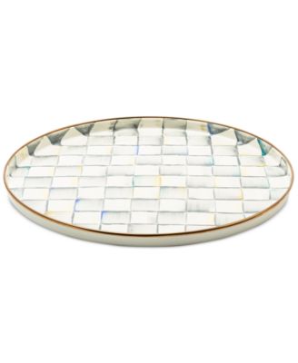 Mackenzie-Childs - Sterling Check Enameled Steel Round Tray