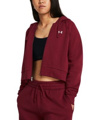 Under Armour - Women's  Rival Fleece Cropped Zippered Hoodie