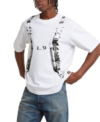 G-Star Raw - Men's Oversized Backpack-Graphic Short Sleeve Crewneck T-Shirt