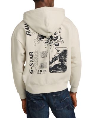 G-Star Raw - Men's Relaxed Fit Heavyweight Zip-Front Poster Back Hoodie