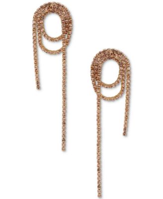 lonna & lilly - Gold-Tone Color Pav&eacute; Loop Statement Earrings