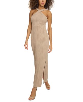 Siena - Women's Wavy-Texture Sleeveless Maxi Dress