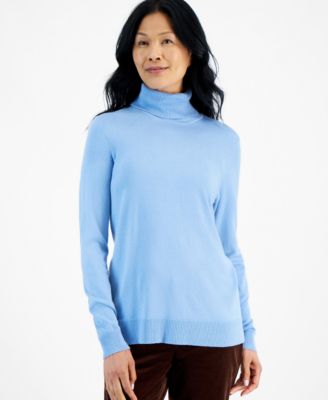 Style & Co - Women's Solid Turtleneck Long-Sleeve Sweater