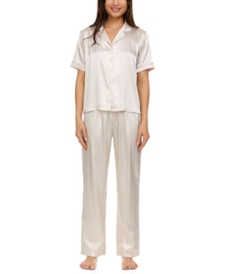 Flora by Flora Nikrooz - Women's Jamie Satin Jacquard Pajama Set