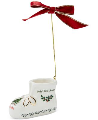 Spode - Christmas Tree 2024 Baby's 1st Christmas Bootie Ornament
