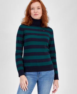 Tommy Hilfiger - Women's Rugby Stripe Stella Turtleneck Sweater