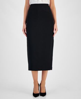 Kasper - Crepe Column Midi Skirt