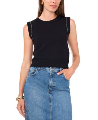 Vince Camuto - Women's Chain-Trim Sleeveless Top