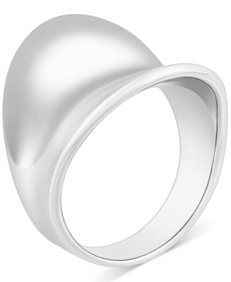 Macy's - High-Polished Wide Width Concave Statement Ring in Sterling Silver