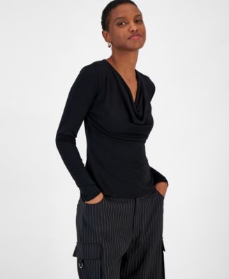 Bar III - Women's Cowl-Neck Top, Created for Macy's